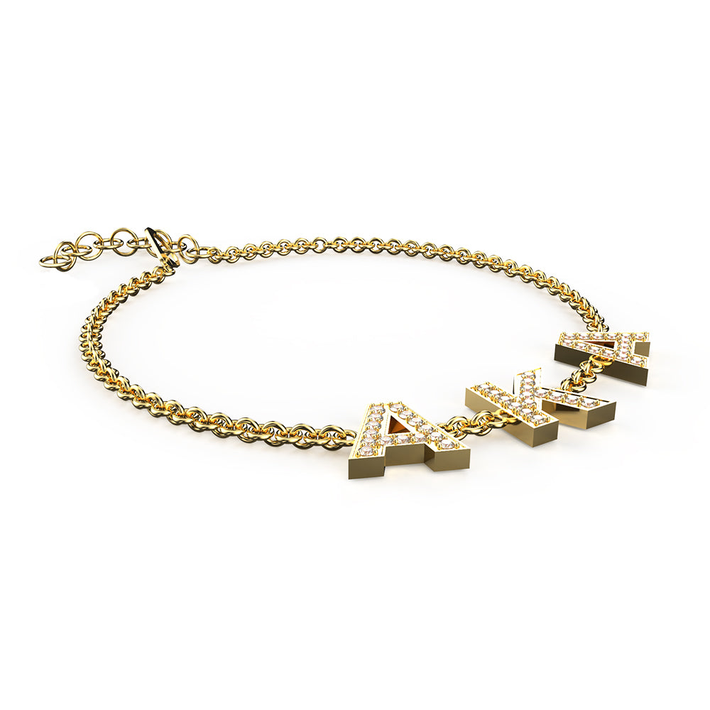 AKA Letters Bracelet (Gold) 1