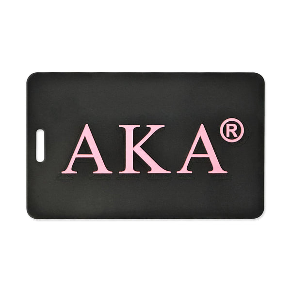 Alpha Kappa Alpha Black Luggage Tag | AKA Travel Tag – RealGreek.com