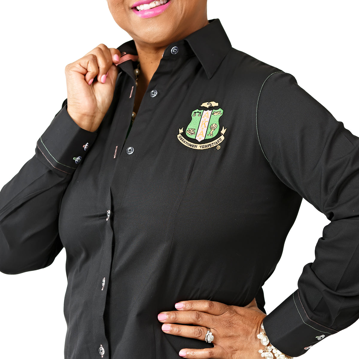 AKA Crest Woven Black