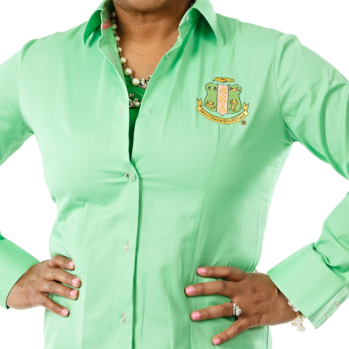 AKA Crest Woven Green