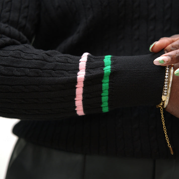 AKA Black V Neck Sweater