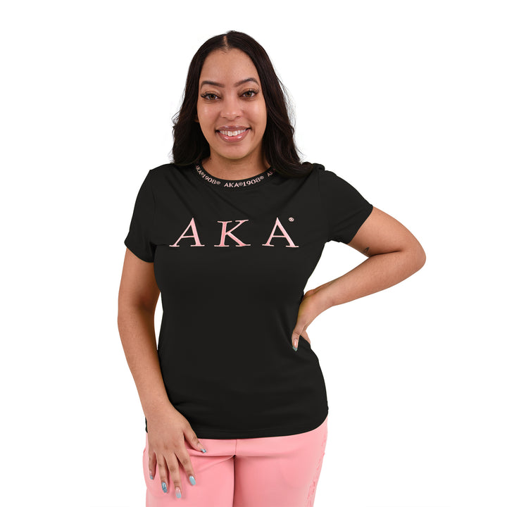 AKA Jacquard Tee (Black)