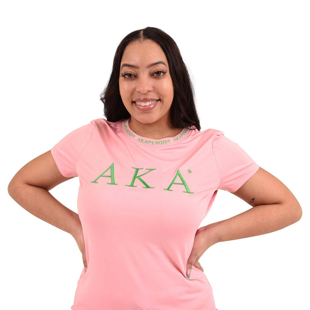 AKA Jacquard Tee (Pink) 1X AKA Jacquard Tee (Pink) 1X