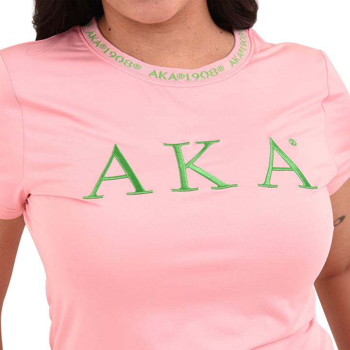 AKA Jacquard Tee (Pink)