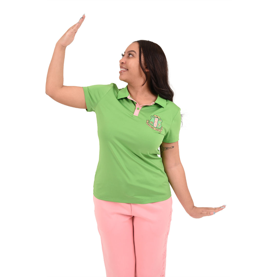 AKA Jacquard Polo (Green)