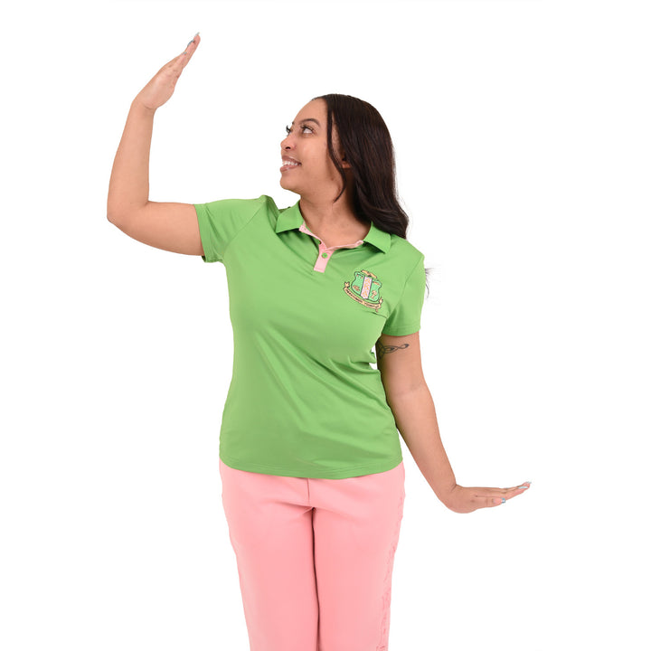 AKA Jacquard Polo (Green)