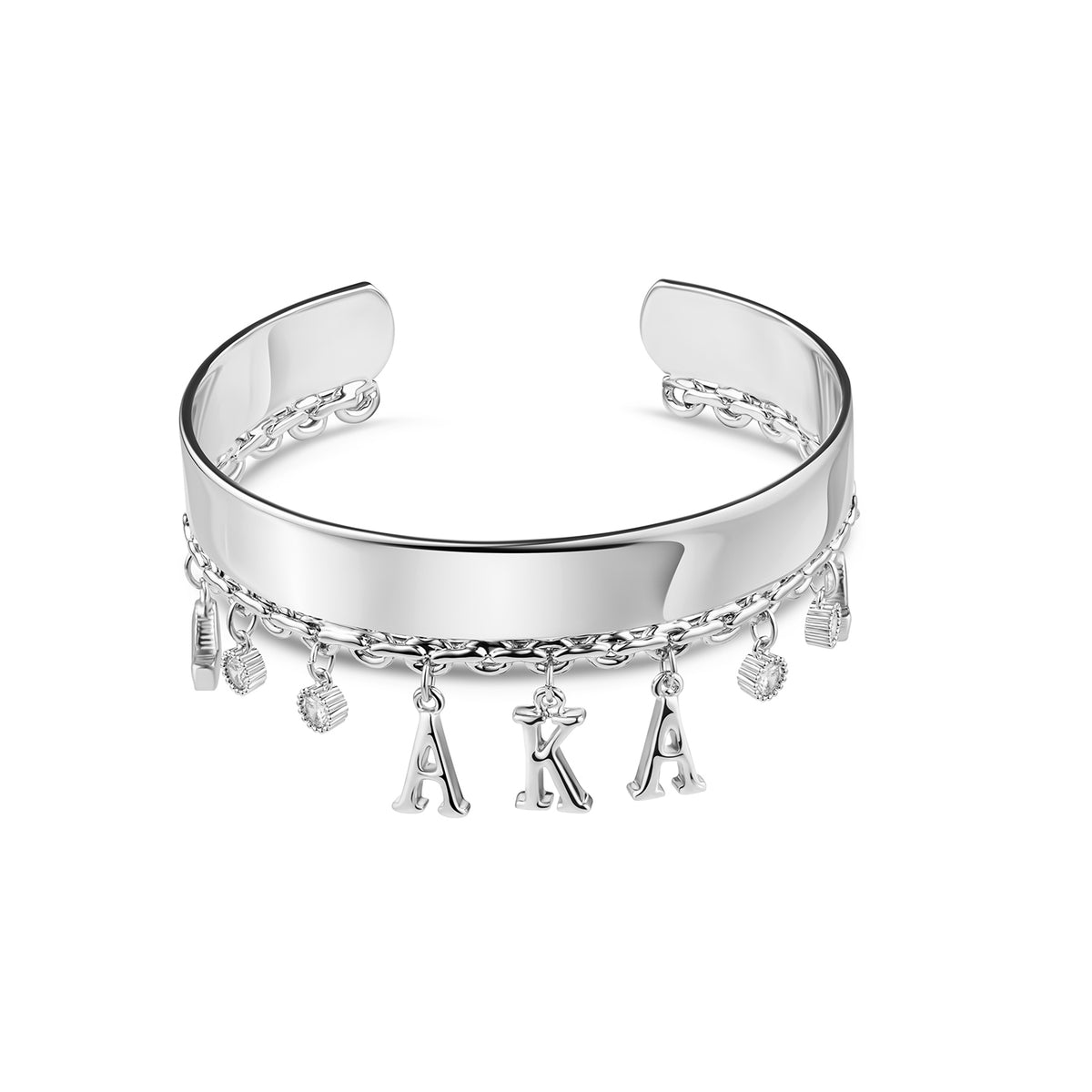 AKA Statement Cuff Bracelet-Silver