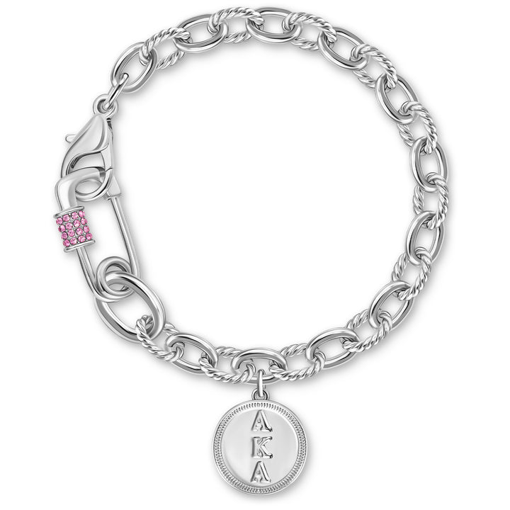 The Pink Spark Pin Bracelet-Silver