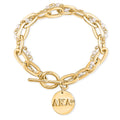 20 Pearls Toggle Bracelet-Gold