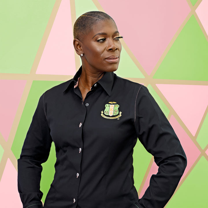 AKA Crest Woven Black