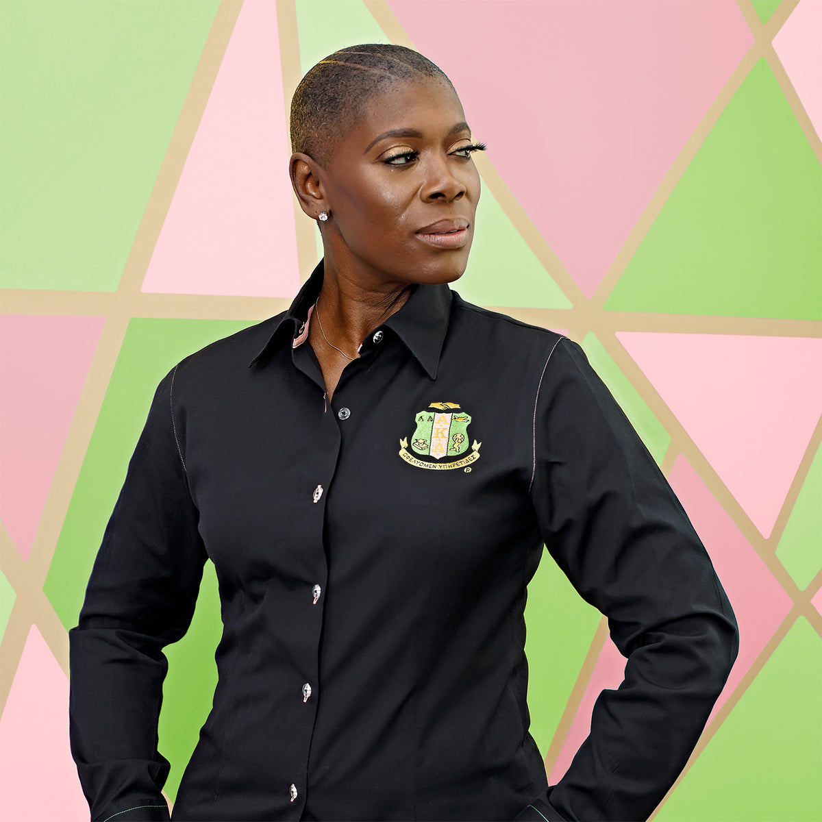 AKA Crest Woven Black