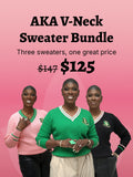 AKA V Neck Sweater Bundle