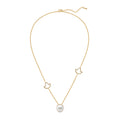 Double Ivy/Pearl Necklace-Gold