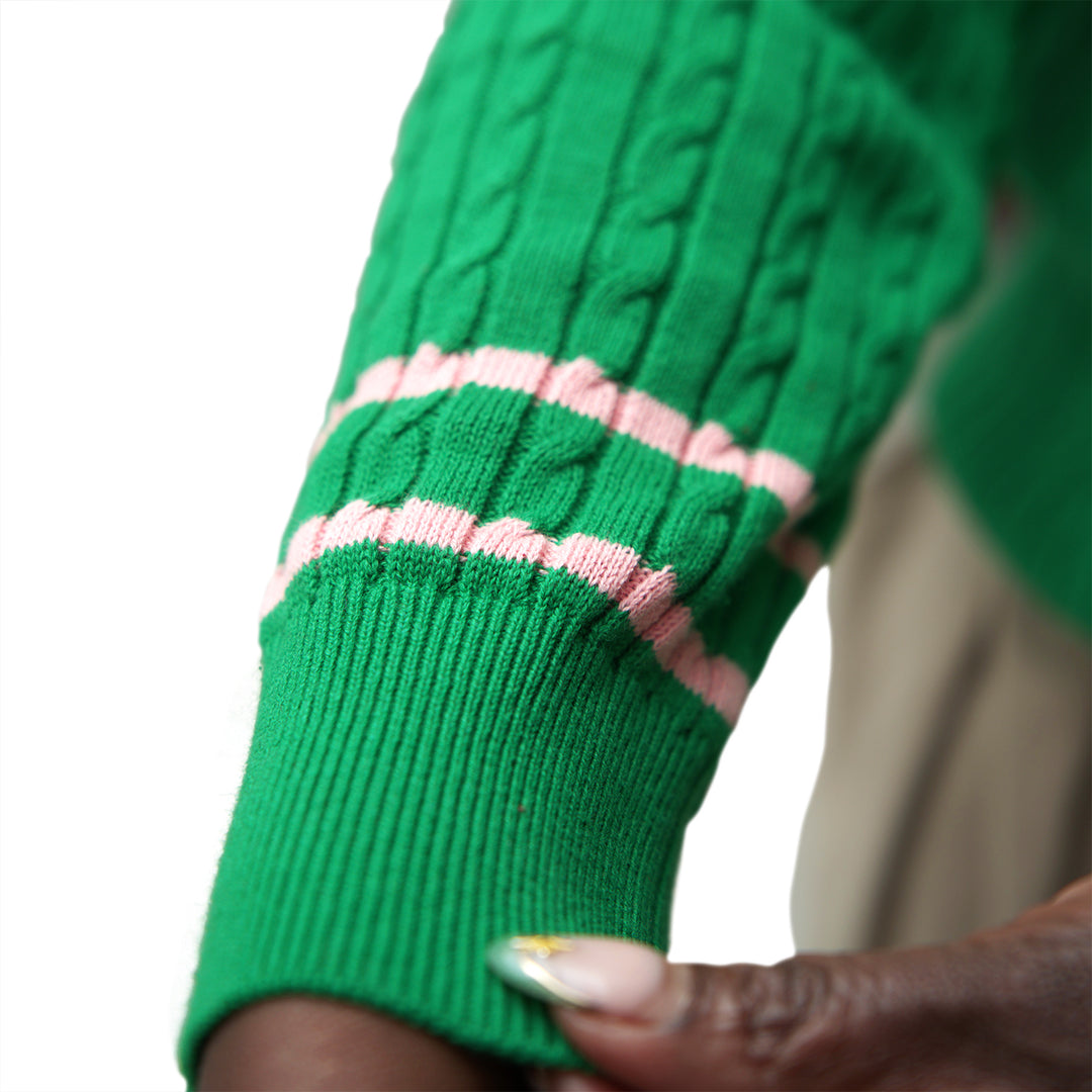 AKA Green V Neck Sweater