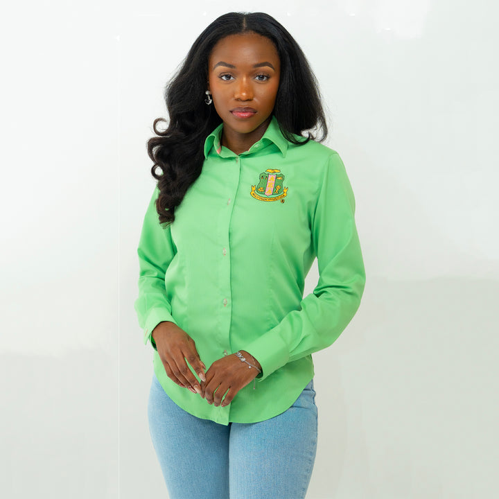 AKA Green Crest Button Down 2.0
