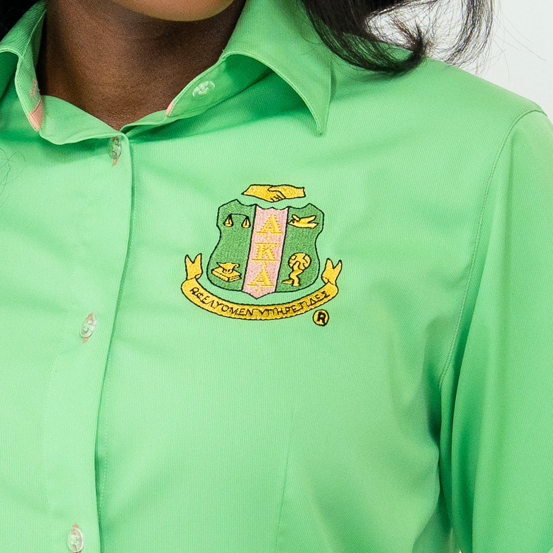 AKA Green Crest Button Down 2.0