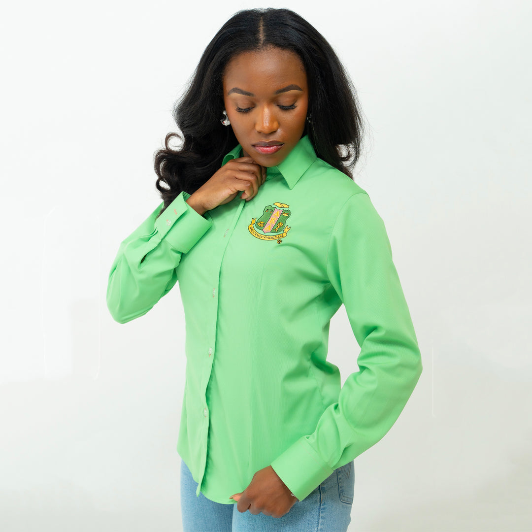 AKA Green Crest Button Down 2.0