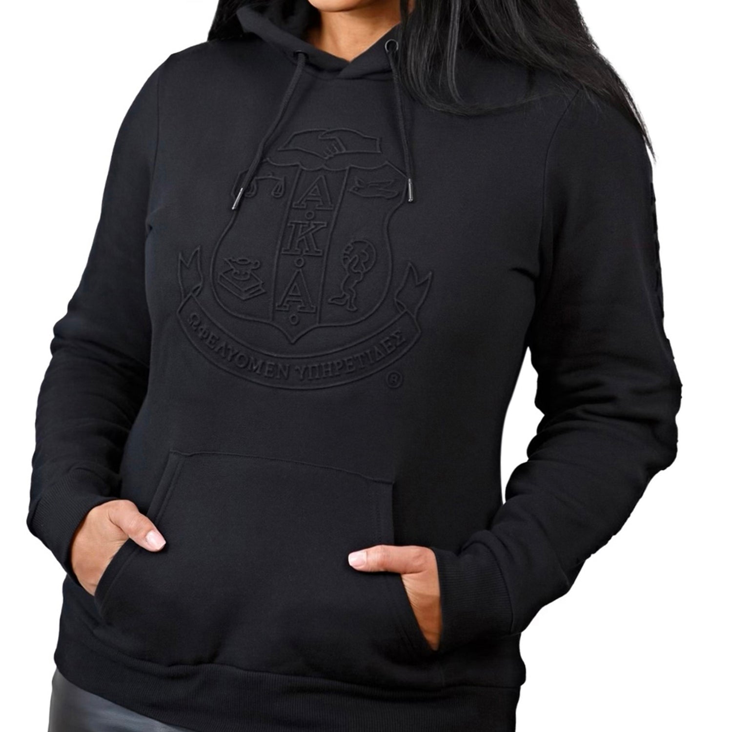 AKA Midnight Embossed Pullover Hoodie – RealGreek.com