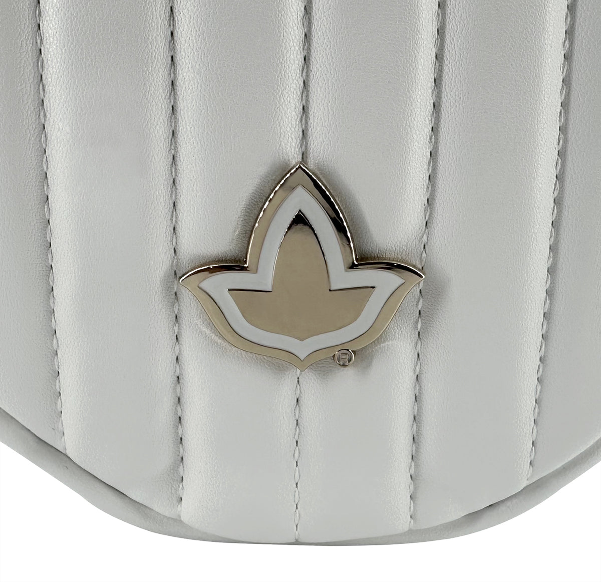 Quilted Heart Cross Body-White