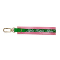 Alpha Kappa Alpha Key Chain-Pink/Green