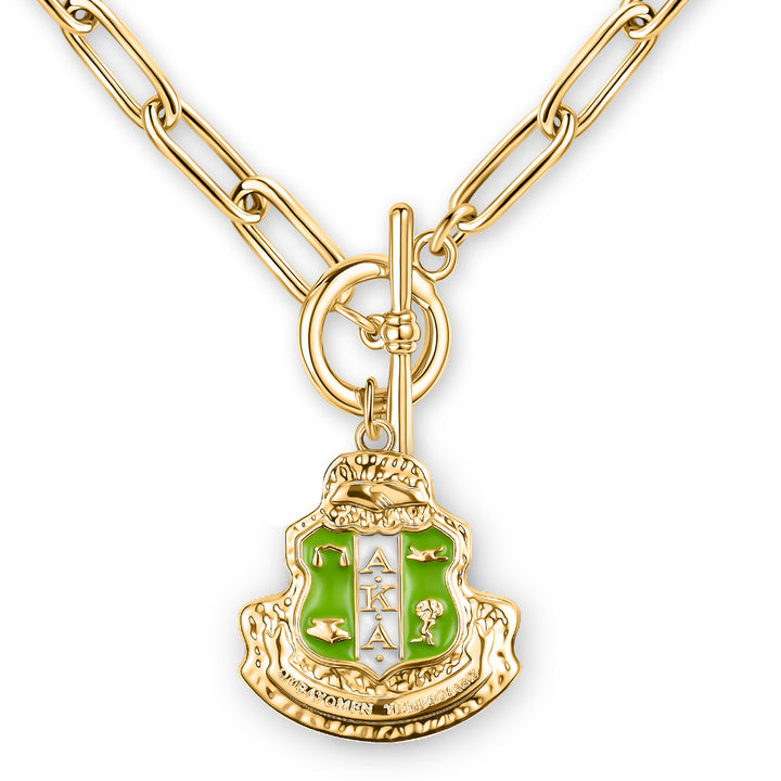 AKA Shield Toggle Necklace-Gold