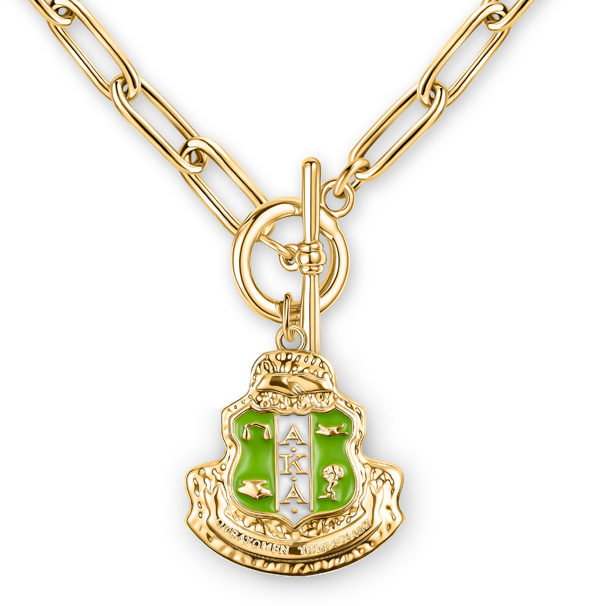 AKA Shield Toggle Necklace-Gold