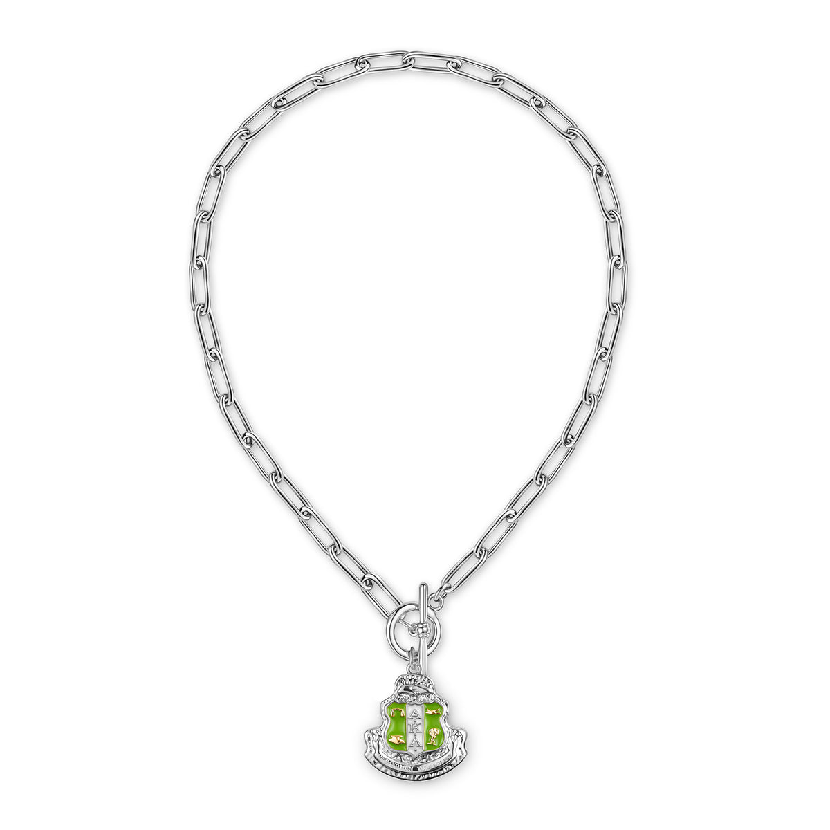 AKA Shield Toggle Necklace-Silver