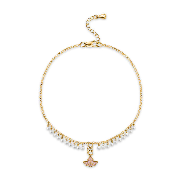 20 Pearls Ivy Loop Necklace-Gold
