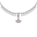20 Pearls Ivy Loop Necklace-Silver