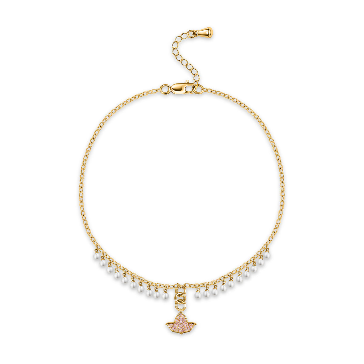 20 Pearls Ivy Loop Necklace-Gold