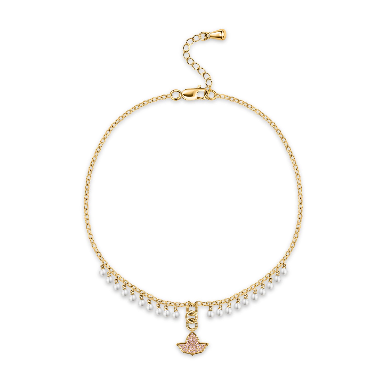 20 Pearls Ivy Loop Necklace-Gold