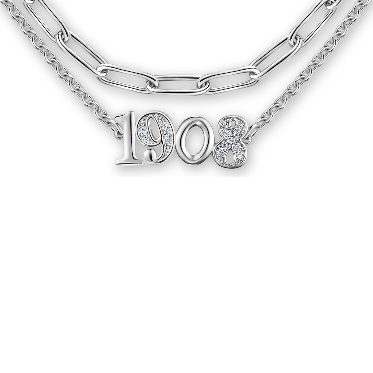1908 Layered Necklace-Silver