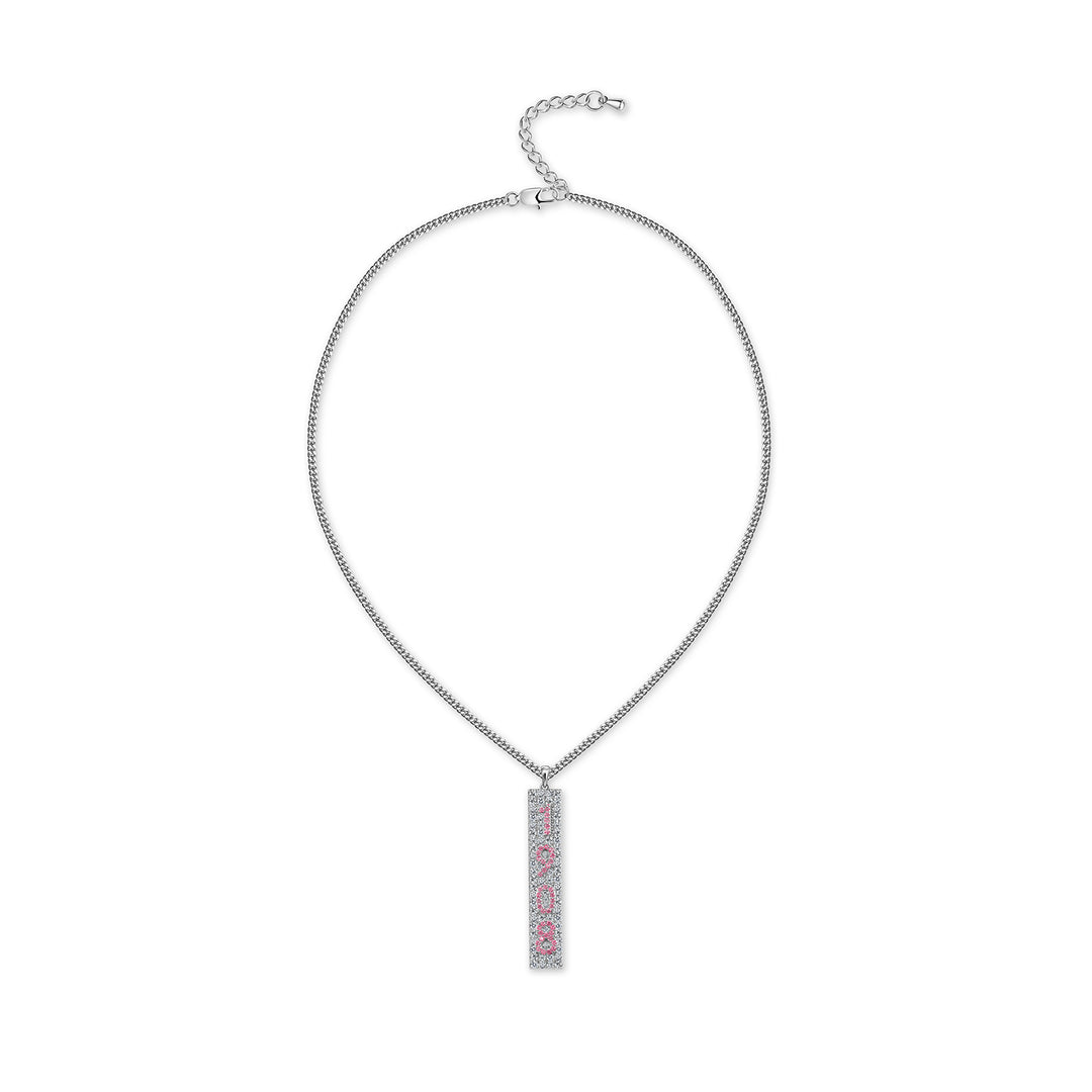 1908 Crystal Necklace-Silver