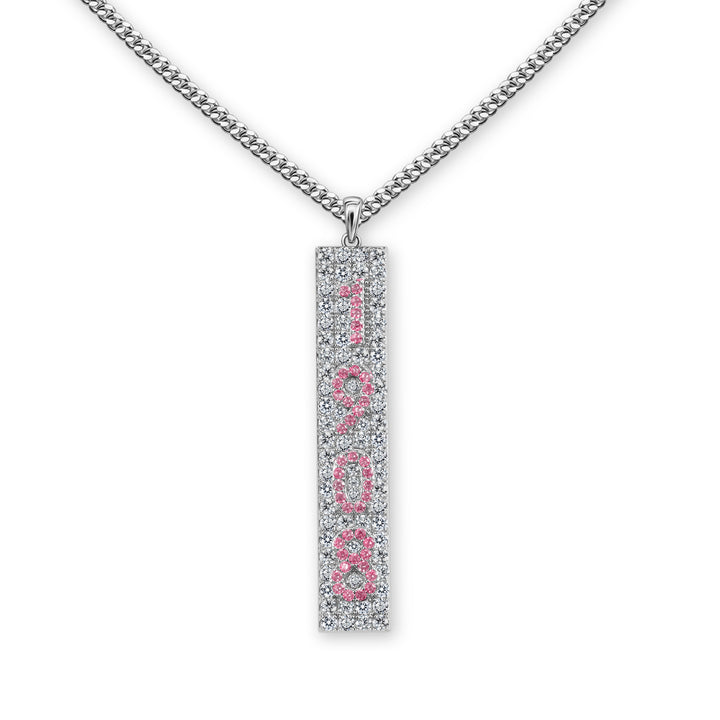 1908 Crystal Necklace-Silver