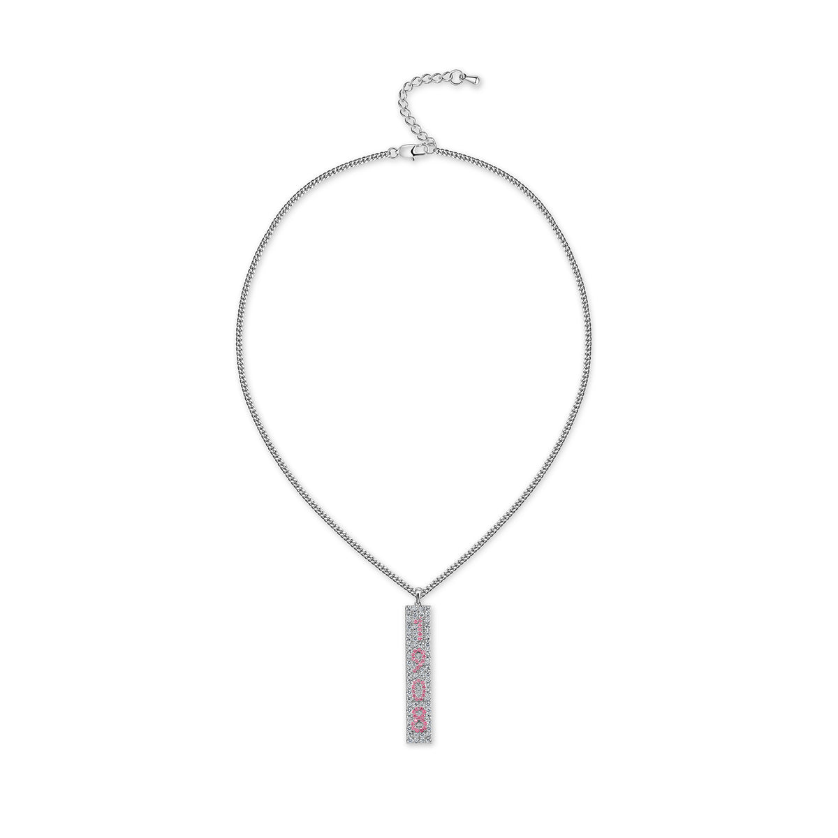 1908 Crystal Necklace-Silver