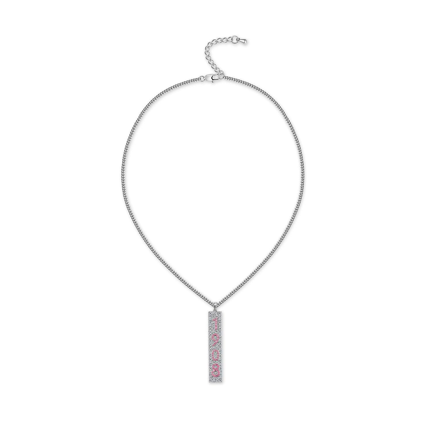 1908 Crystal Necklace-Silver