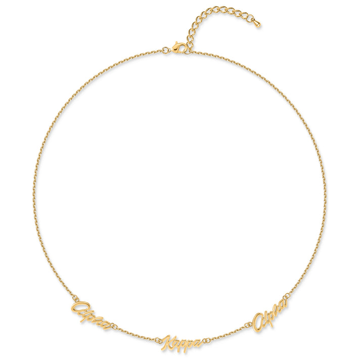 The Alpha Kappa Alpha Crestline Necklace (Gold)