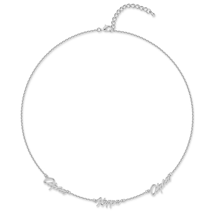 The Alpha Kappa Alpha Crestline Necklace (Silver)