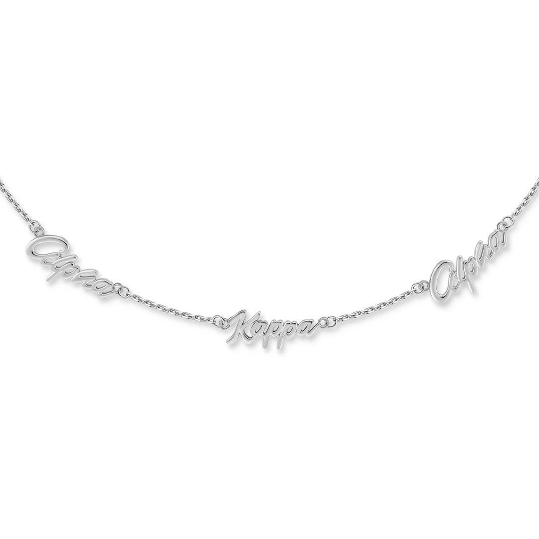 The Alpha Kappa Alpha Crestline Necklace (Silver)