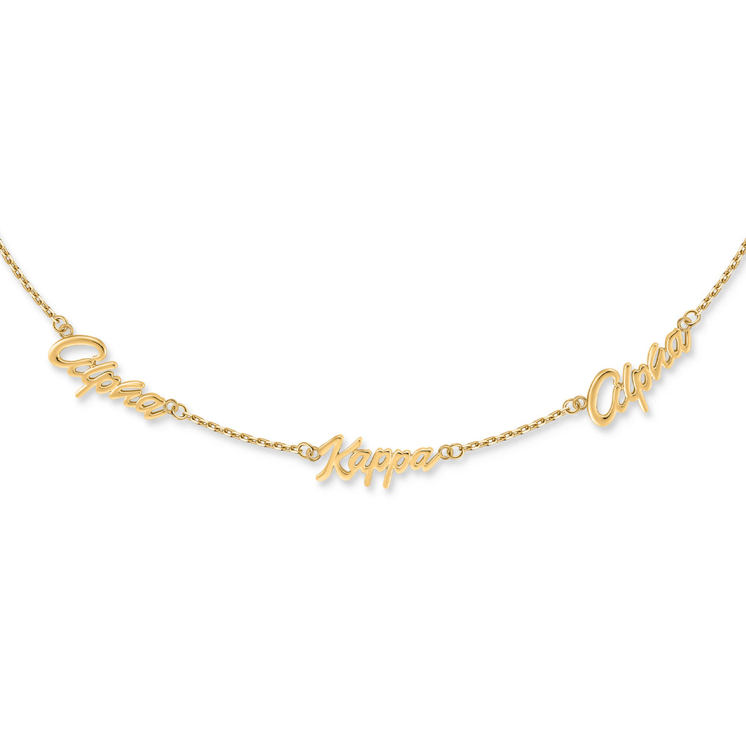 The Alpha Kappa Alpha Crestline Necklace (Gold)