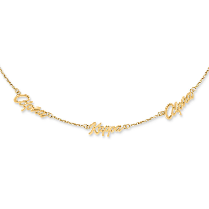The Alpha Kappa Alpha Crestline Necklace (Gold)