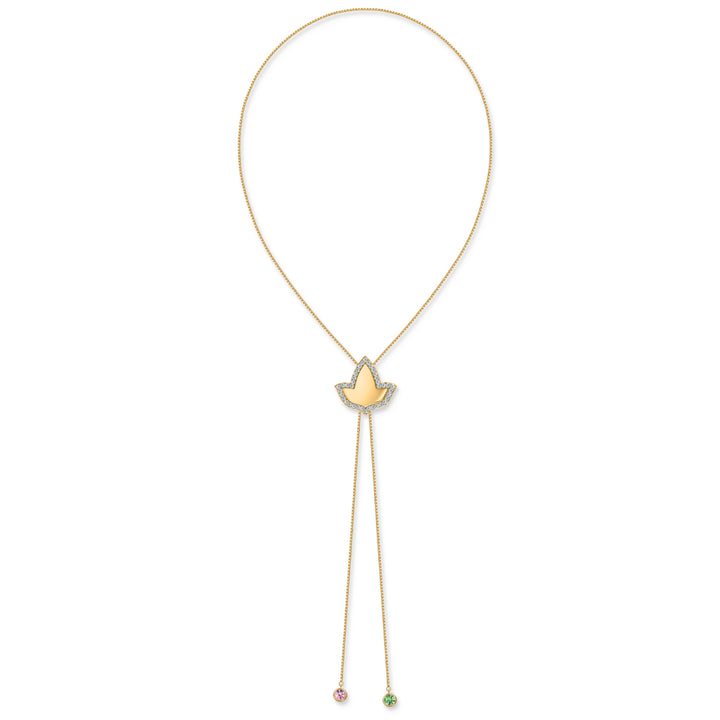 The Ivy Drip Bolo Necklace (Gold)