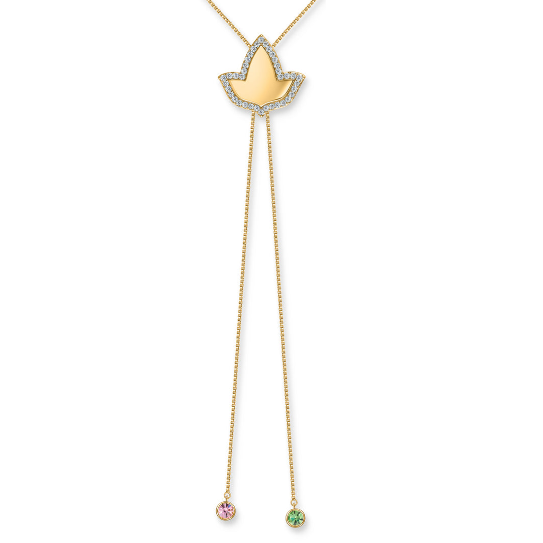 The Ivy Drip Bolo Necklace (Gold)