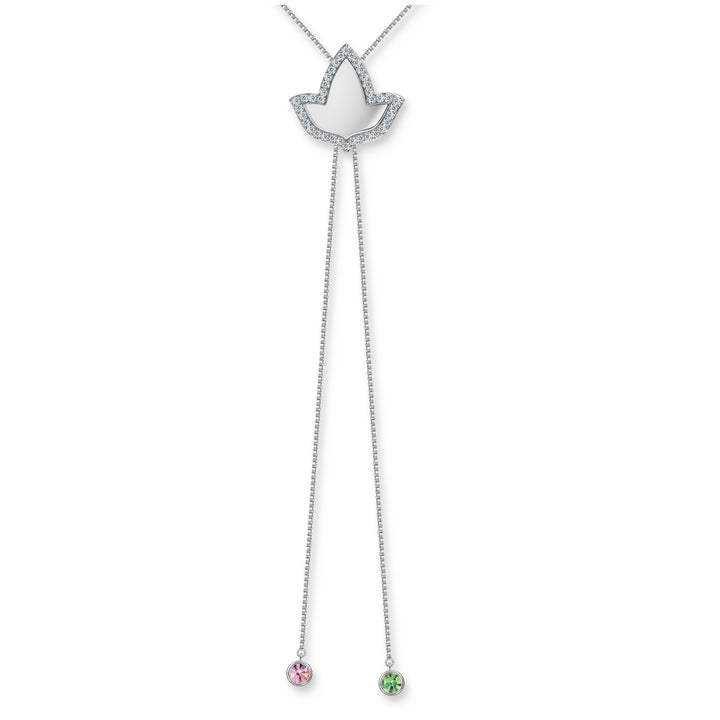 The Ivy Drip Bolo Necklace (Silver)