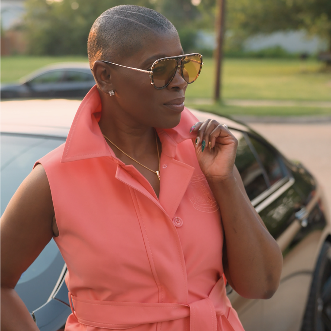 Sleeveless Trench Coat-Salmon