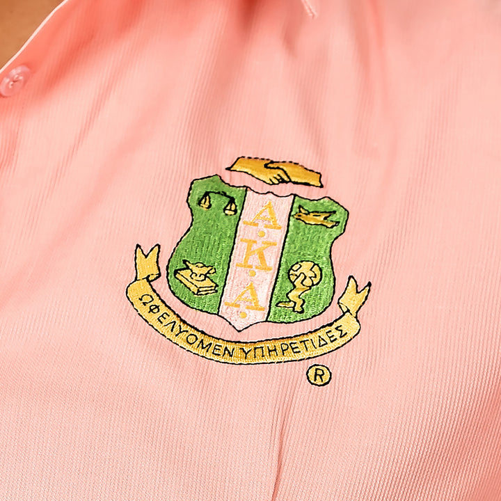 AKA Crest Woven Pink