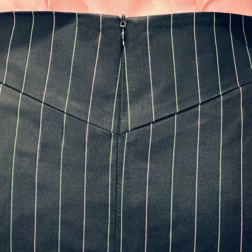 AKA Black Pinstripe Skirt