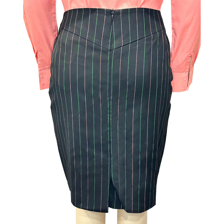 AKA Black Pinstripe Skirt