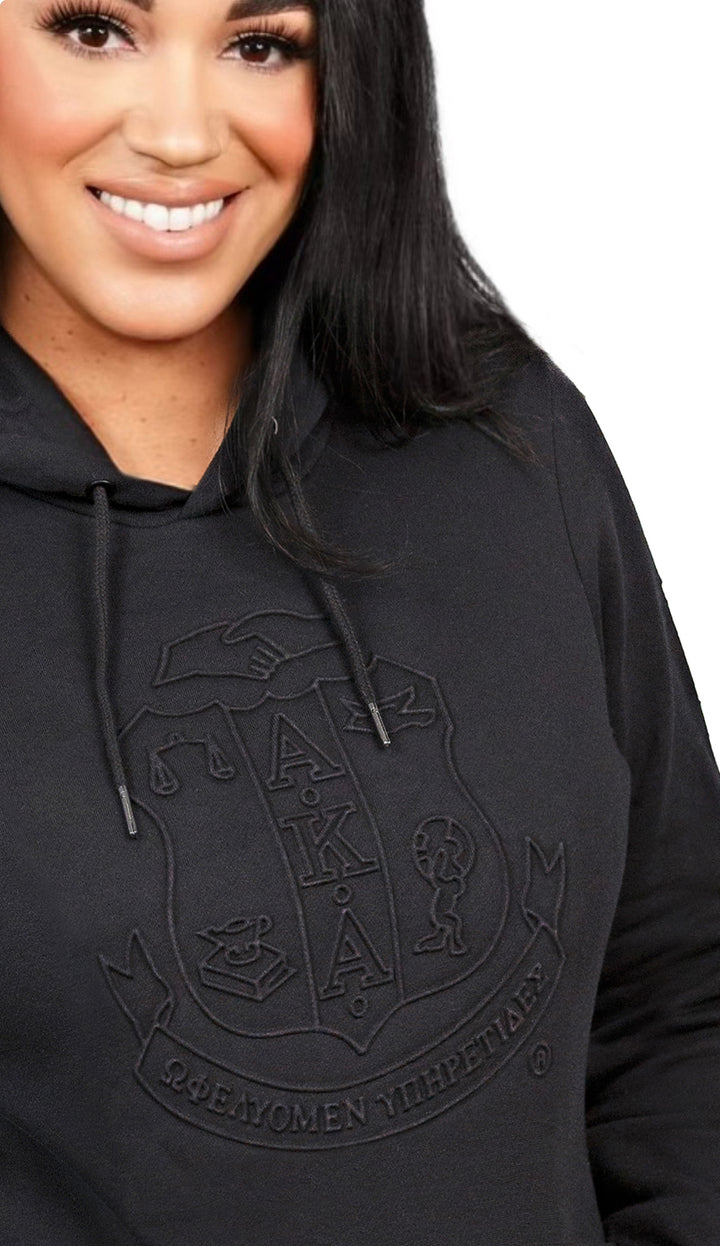 AKA Midnight Embossed Pullover Hoodie