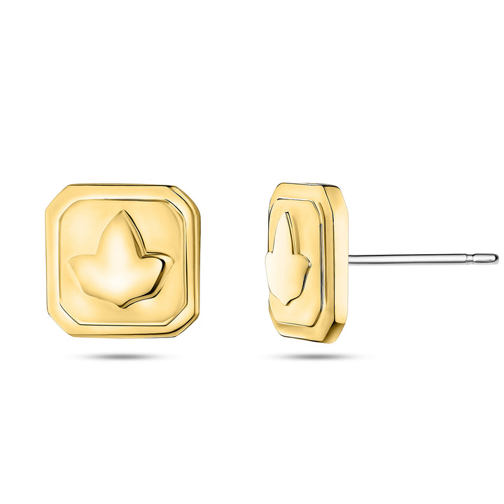 Ivy Block Earrings-Gold